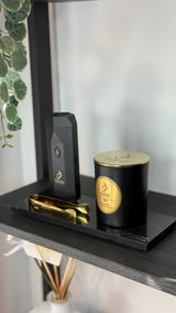 Marmeren dienblad - Zwart