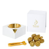 Wooden Mabkhara Set - White