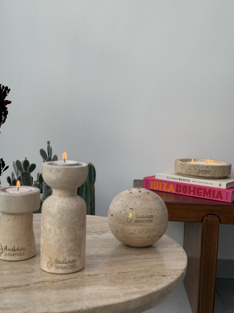 Travertine Vessel - Scented Candle