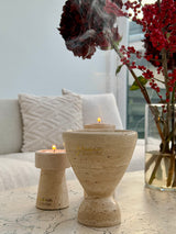 Travertine Vessel Set + FREE CANDLE SET